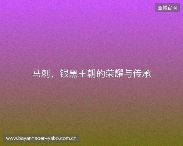 马刺，银黑王朝的荣耀与传承